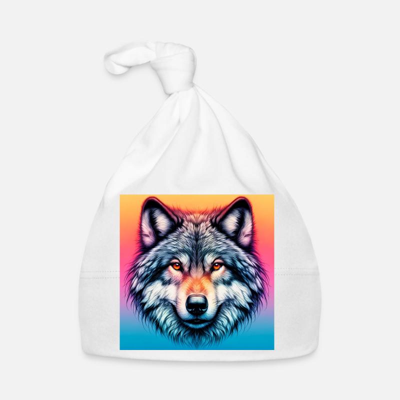 Loup - Bonnet bio Bébé - blanc
