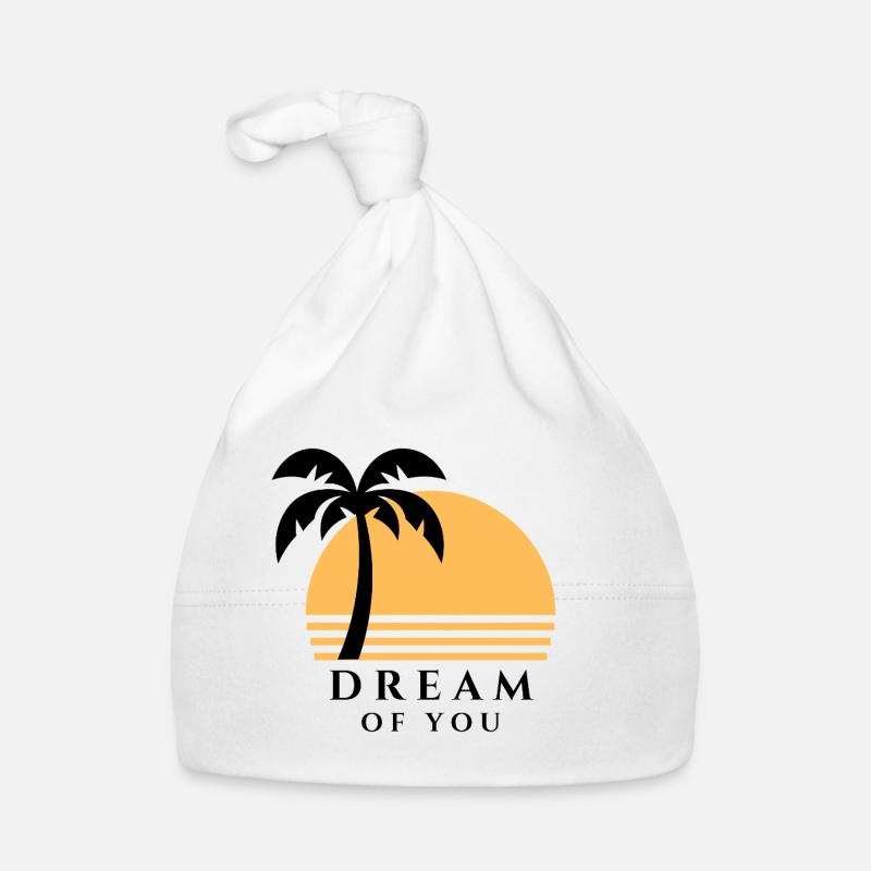 Sunset Palm Beach Silhouette Organic Baby Cap