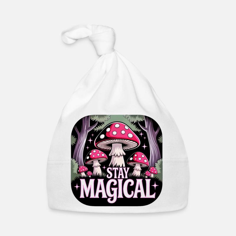 Restez magique dans la forêt de champignons Bonnet bio Bébé