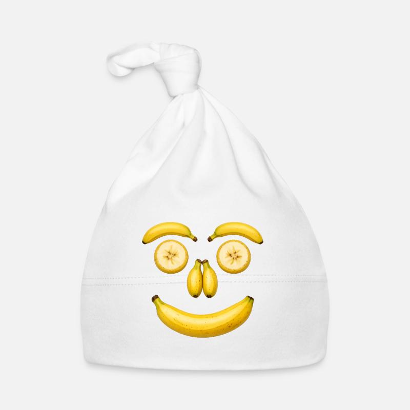 Bananen Gesicht - Visage de banane Bonnet bio Bébé