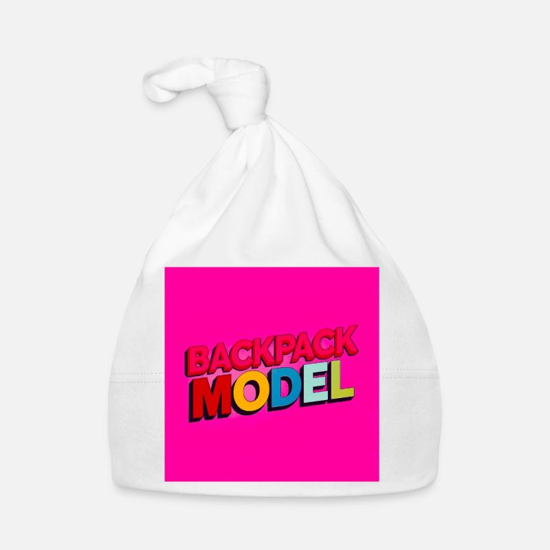 Modèle de sac à dos Texte néon Bonnet bio Bébé