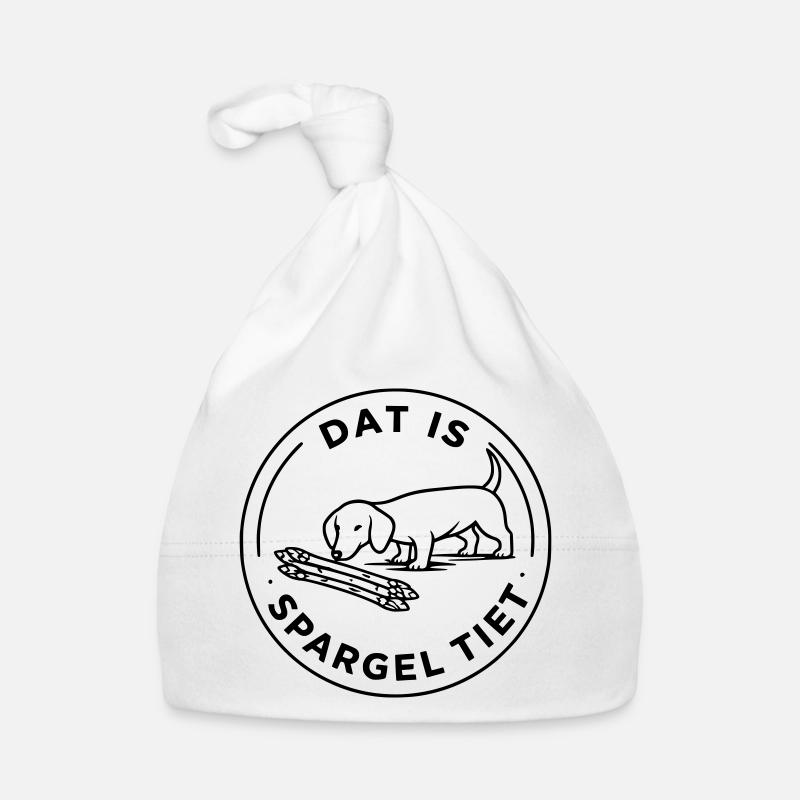 Dat Is Spargel Tiet Dackel Hund Spargelzeit Baby Bio-Mütze