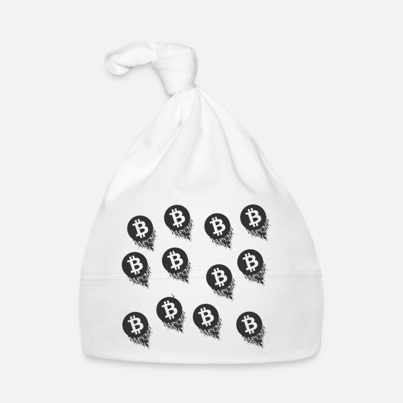 Bitcoin Brush Pattern Series Organic Baby Cap