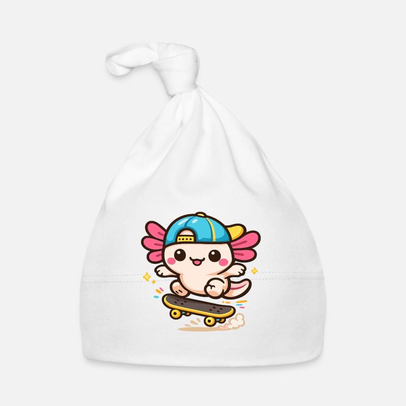 Axolotl Kawaii Skate Wing Creature Organic Baby Cap