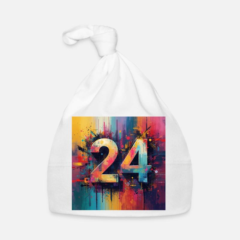 Farbenfrohe Abstraktion 24 Baby Bio-Mütze