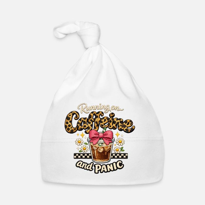 Coffee Panic Leopard Look Organic Baby Cap