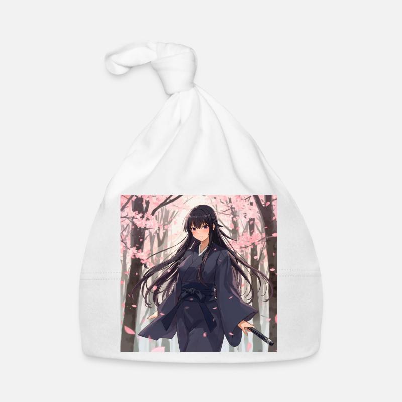 Sakura Samurai im Wald Baby Bio-Mütze