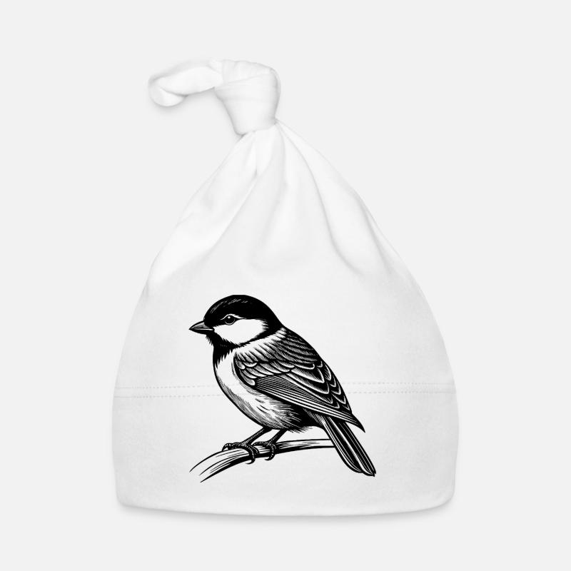 Chickadee Bird Organic Baby Cap