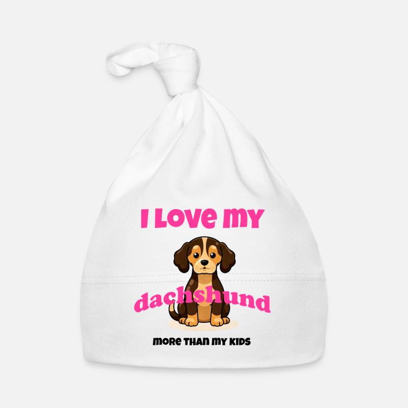 J’adore mon teckel – cadeau mignon pour un chien teckel Bonnet bio Bébé