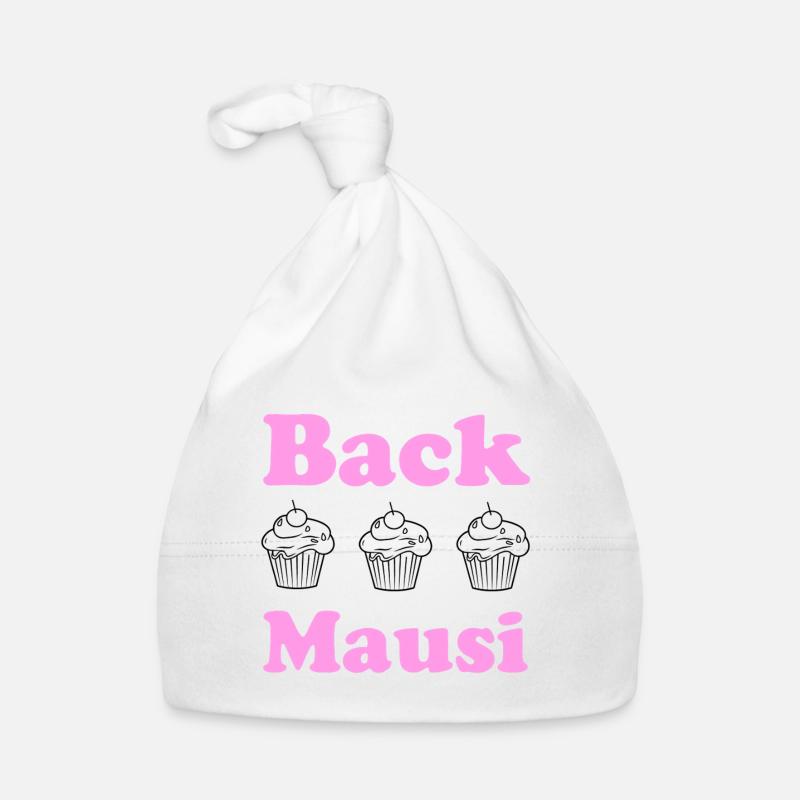 Back Mausi – Lustiges Geschenk Backen & Konditorin Baby Bio-Mütze