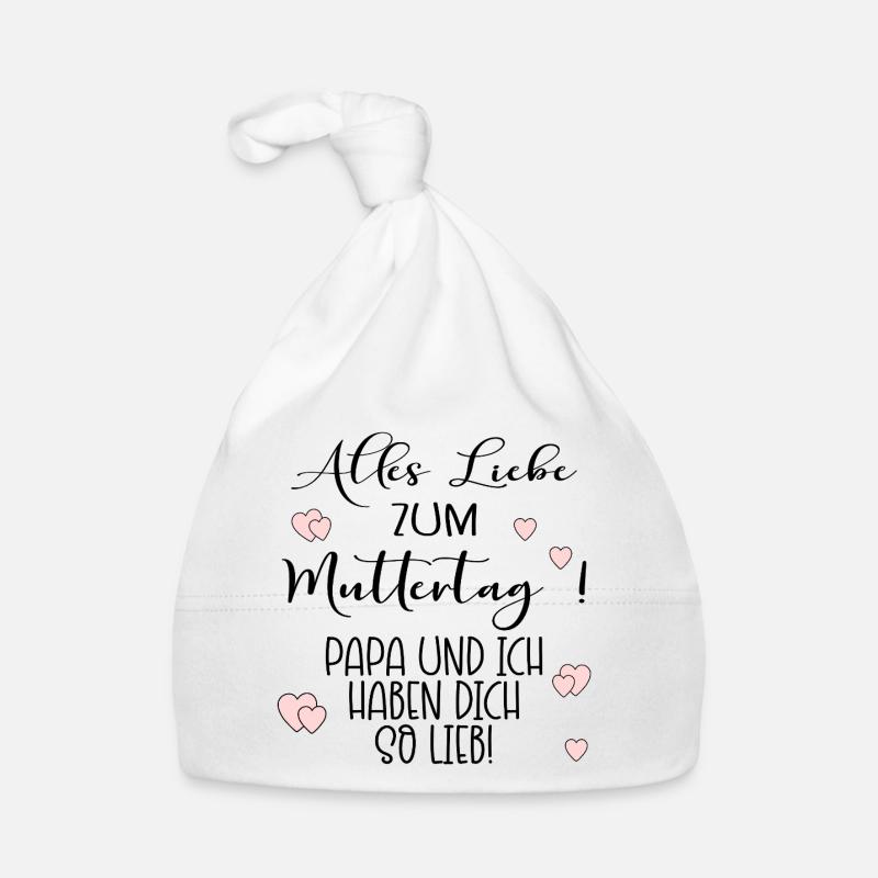Muttertag Papa Mama Baby Bio-Mütze