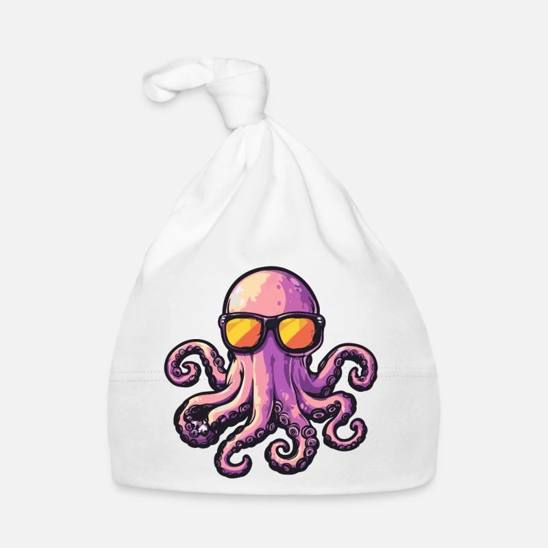 Vacances de bandes dessinées Octopus Bonnet bio Bébé