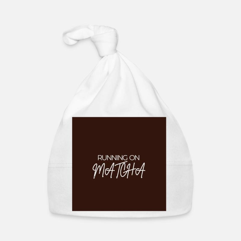 "RUNNING ON MATCHA" Graphic Tee Design Bonnet bio Bébé