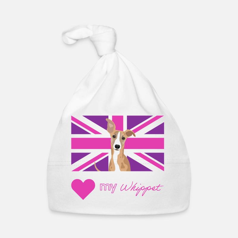 VIOLETWHIPPET (Rose) - Bonnet bio Bébé - blanc