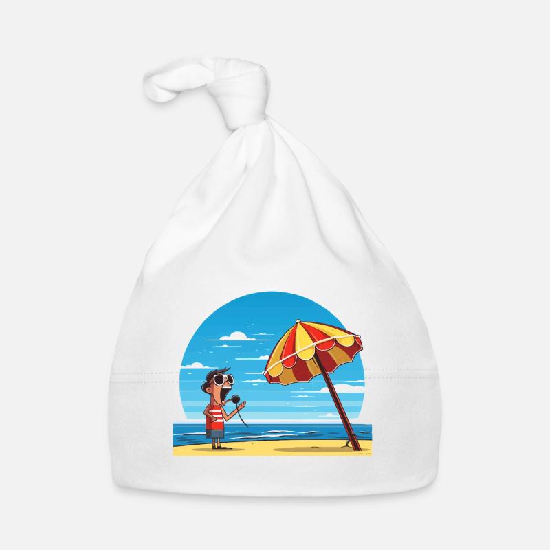 Chanson de plage sous parapluie Bonnet bio Bébé