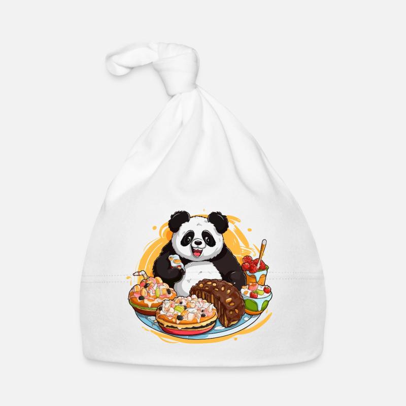 Panda Dessert Feast Organic Baby Cap
