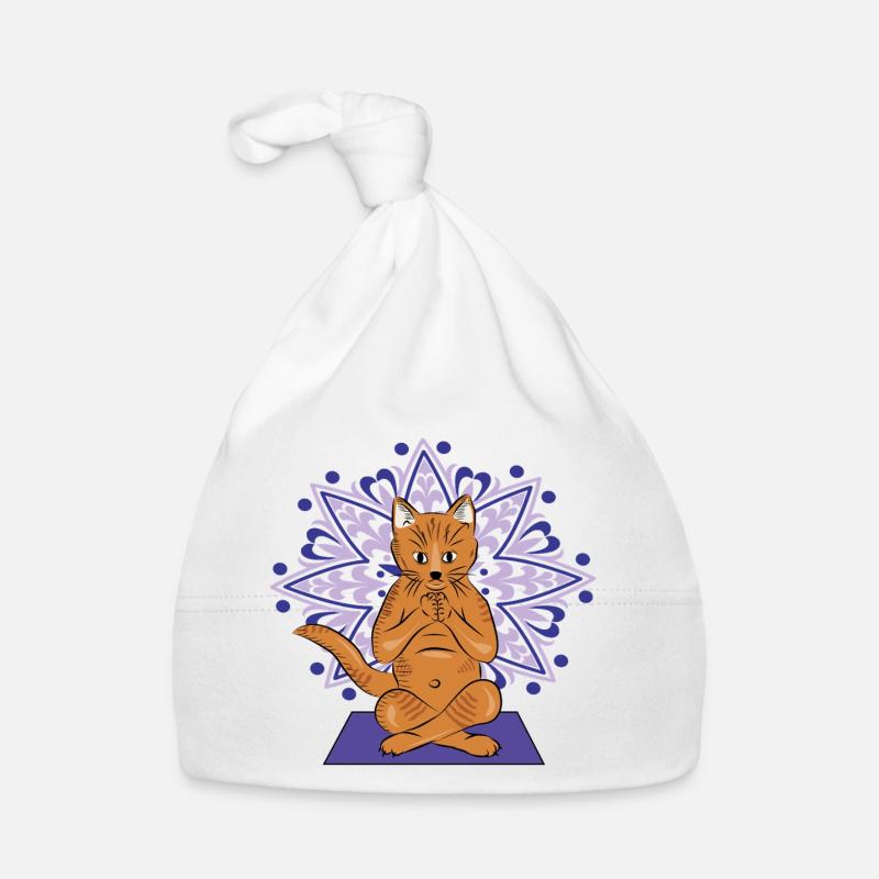 Mandala méditatif du chat Bonnet bio Bébé