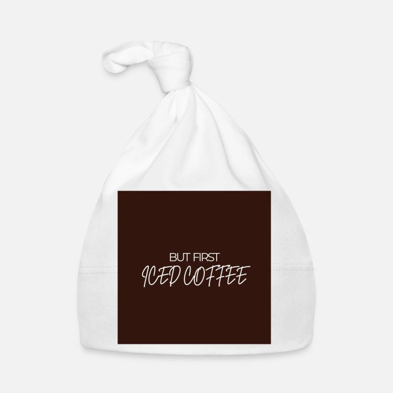"BUT FIRST ICED COFFEE" Graphic Tee Design Organic Baby Cap