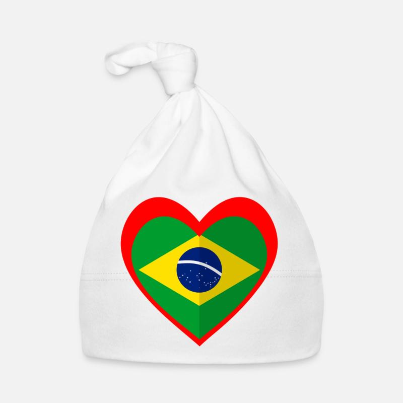 Brasil Coração – Amor pelo Brasil Baby Bio-Mütze