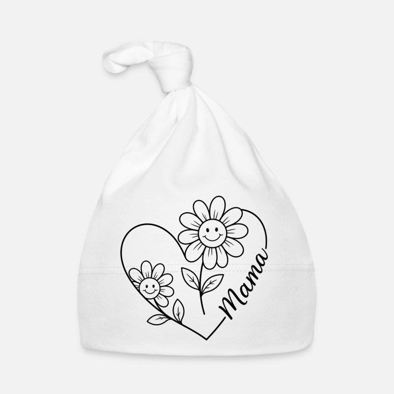 Maman Fleur en traits Bonnet bio Bébé