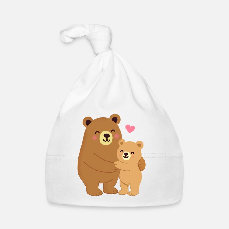 Câlin d’ours - Bonnet bio Bébé - blanc