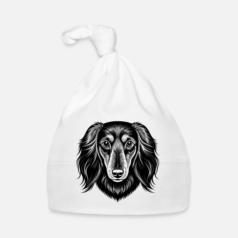 Teckel aux longs cheveux Bonnet bio Bébé