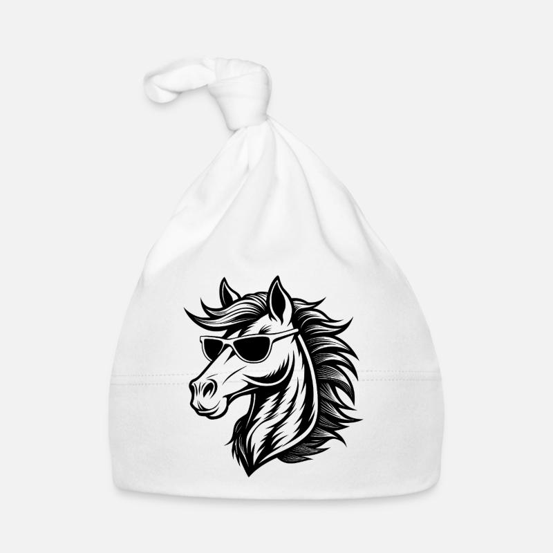 Tête de cheval cool Bonnet bio Bébé