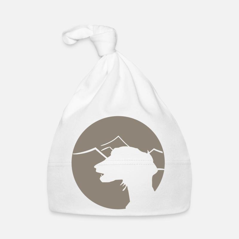 Arabian Greyhound - Saluki Silhouette in a Circle Organic Baby Cap