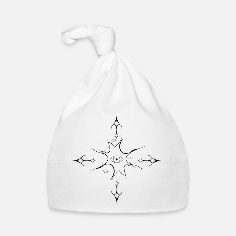 Laisse les yeux t’accompagner - Bonnet bio Bébé - blanc