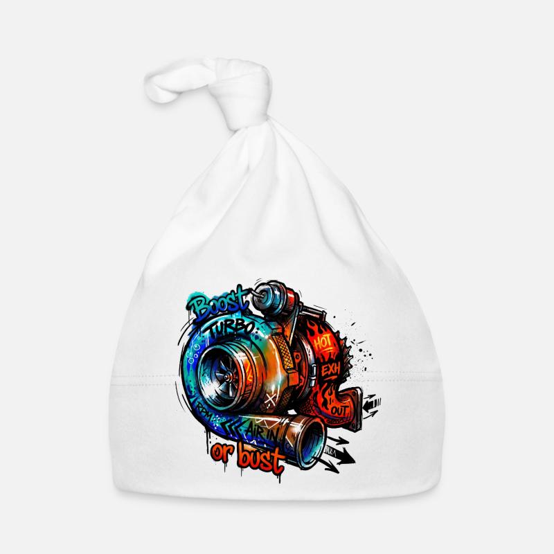 Turbo Boost or Bust Organic Baby Cap