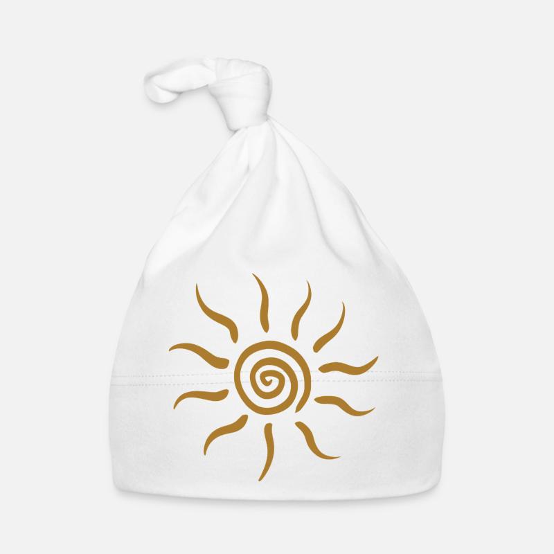 Éclaboussure de Soleil en Spirale Dorée Bonnet bio Bébé