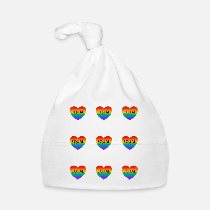Fierté LGBT Rainbow Equal Heart Bonnet bio Bébé