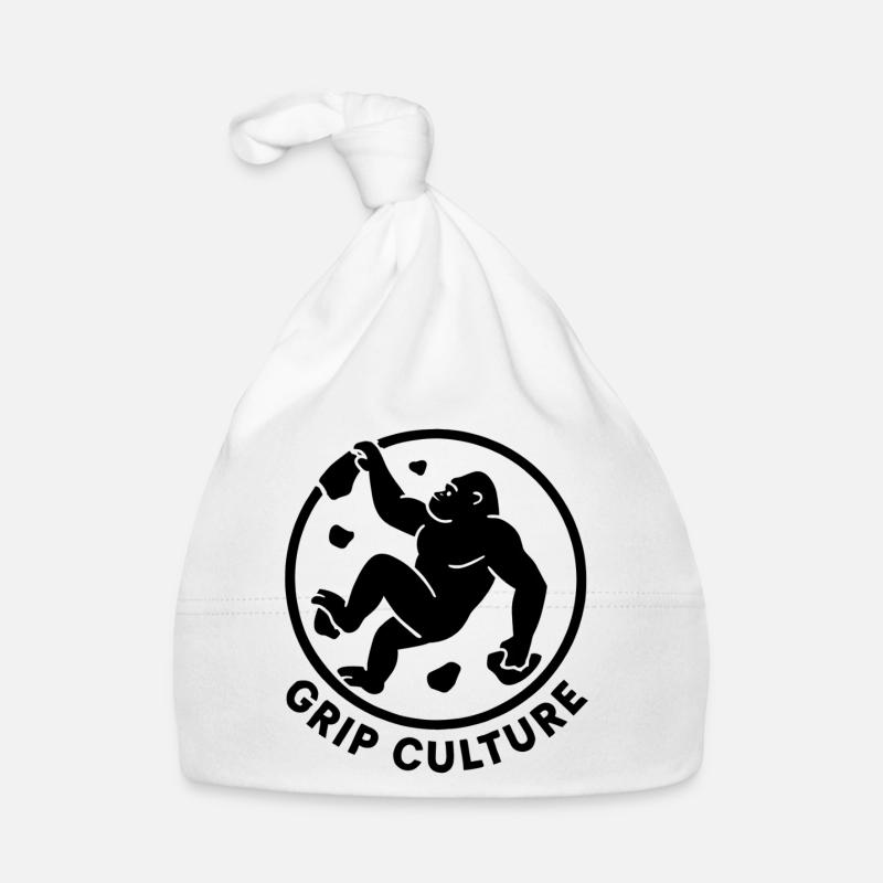 Grip Culture Gorilla: Minimalist Boulder Logo Organic Baby Cap