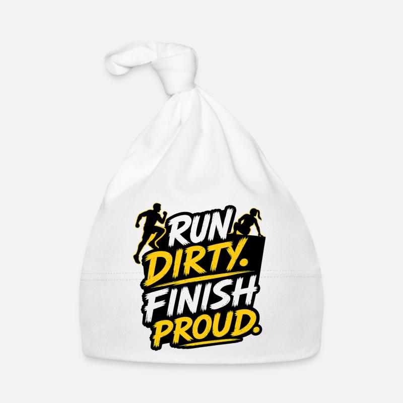 Run Dirty Finish Proud OCR Runner Design Organic Baby Cap