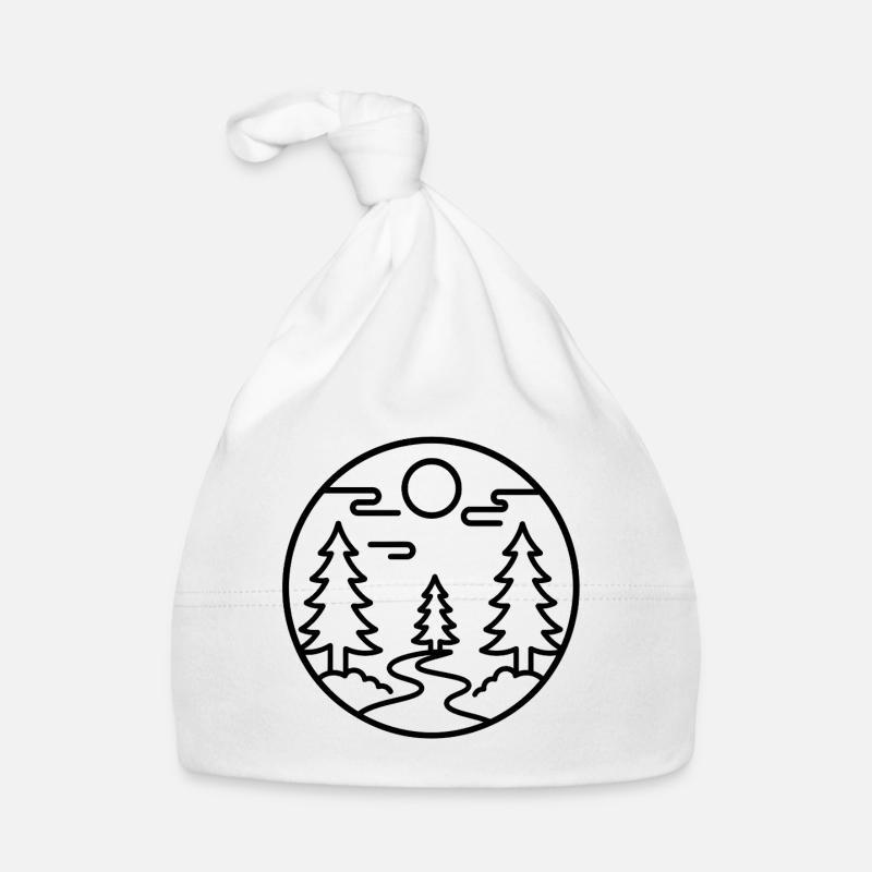 Moonforest Path Silhouette Organic Baby Cap