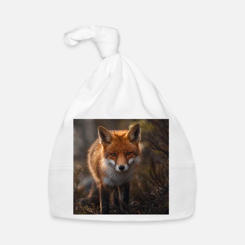 Renard dans une clairière forestière Bonnet bio Bébé