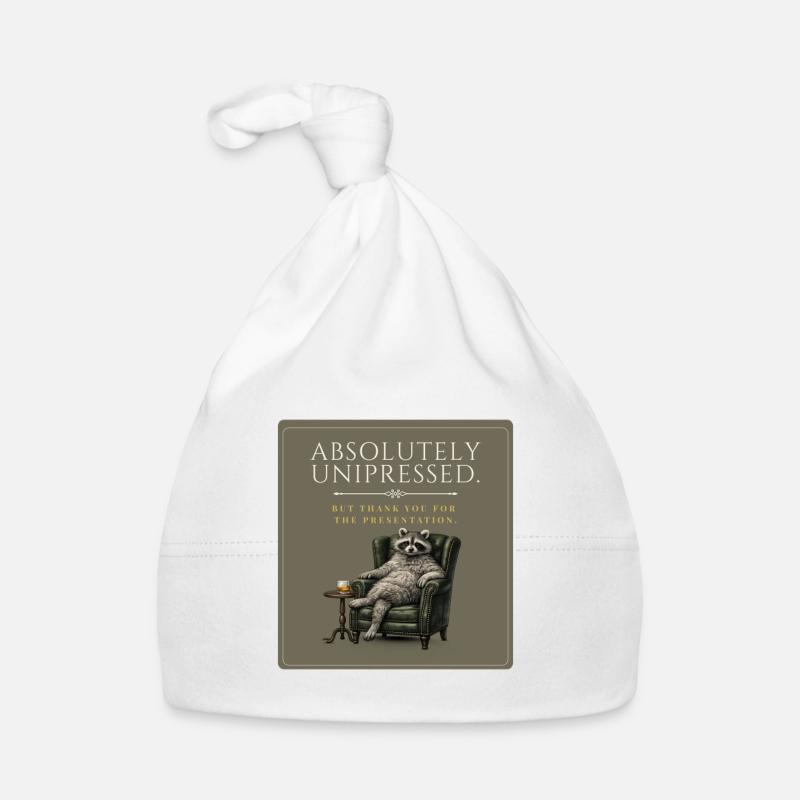 Absolutely Unimpressed. – Sarcastic Raccoon Design Organic Baby Cap