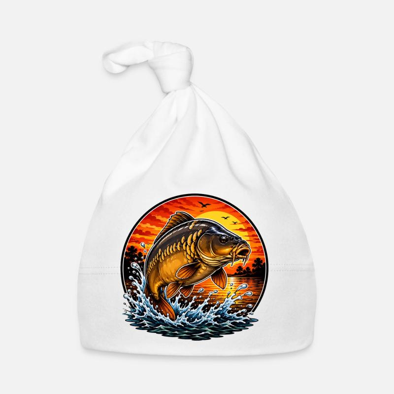 Sunset Mirror Carp Jump Organic Baby Cap
