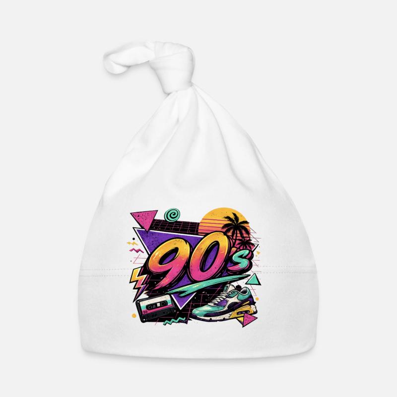 90er Neon Retro Sneaker Design Baby Bio-Mütze