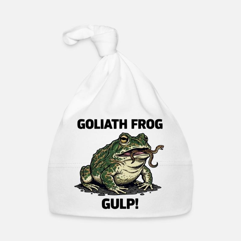 Grenouille Goliath Serpent Gulp Frog Bonnet bio Bébé
