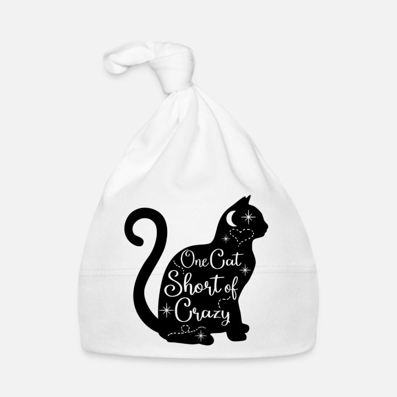 One_Cat_Short_Of_Crazy Baby Bio-Mütze