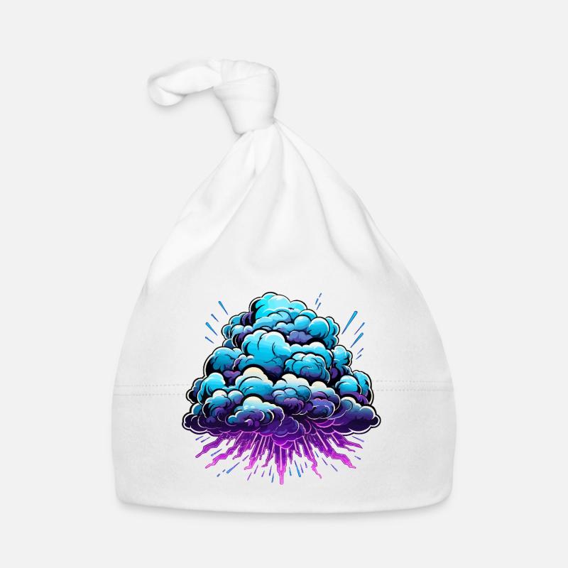 Blue Cloud Pop Explosion de néon Bonnet bio Bébé