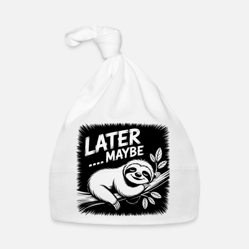 Funny sloth - maybe later Organic Baby Cap