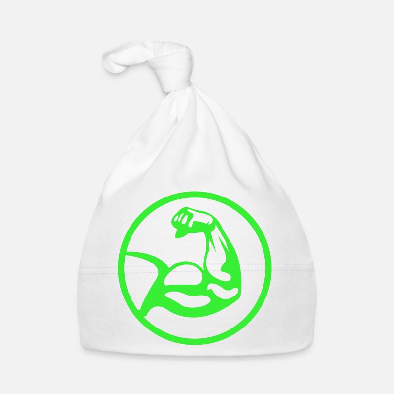 Biceps – silhouette verte Bonnet bio Bébé