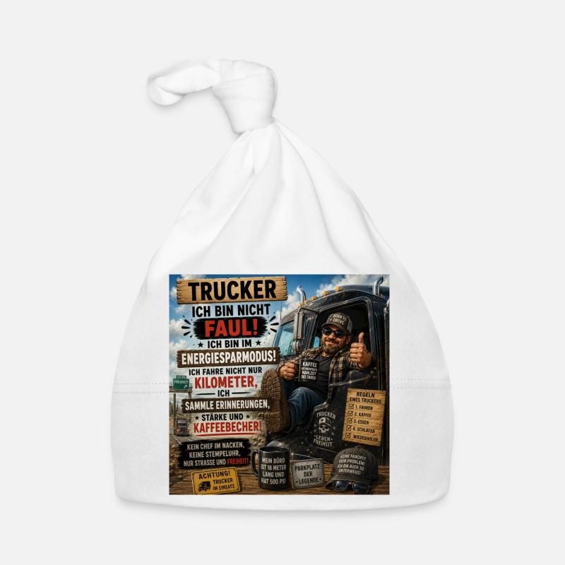 Trucker Lebensmodus: Kaffee und Freiheit Baby Bio-Mütze