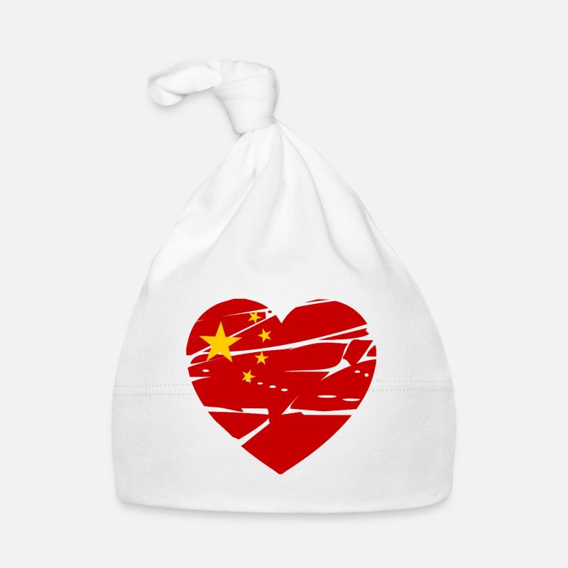 China Flag Herz Baby Bio-Mütze