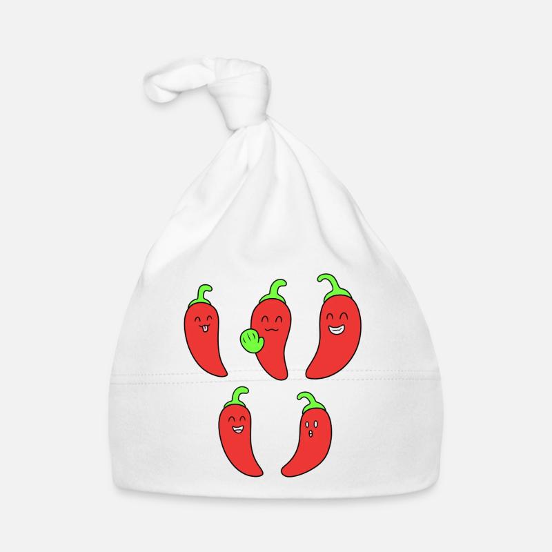 Lustiges Chili-Gesicht Baby Bio-Mütze