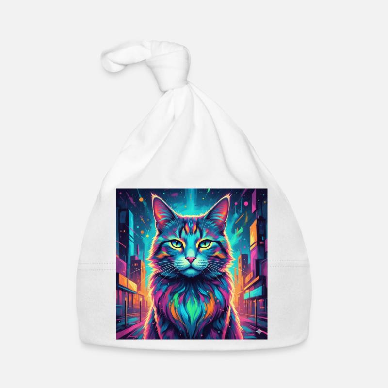 Chat néon Bonnet bio Bébé