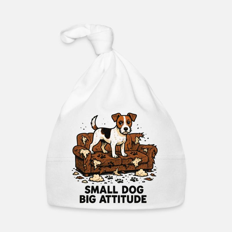 Jack Russell: Small Dog. Big Attitude. Comic Baby Bio-Mütze