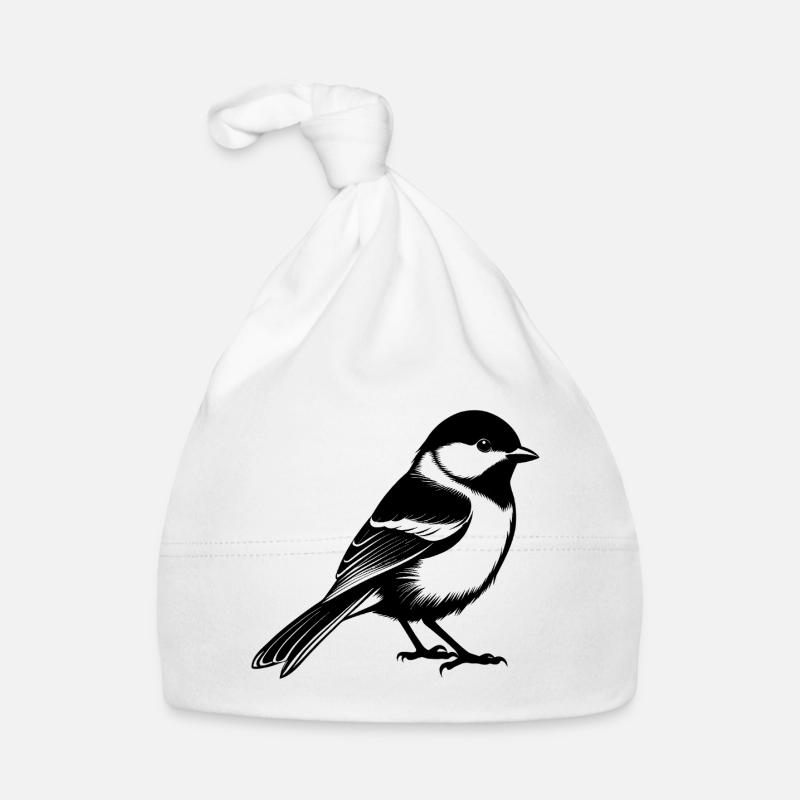 Black capped Chickadee Organic Baby Cap